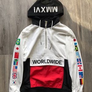 Forever 21 Worldwide half zip windbreaker